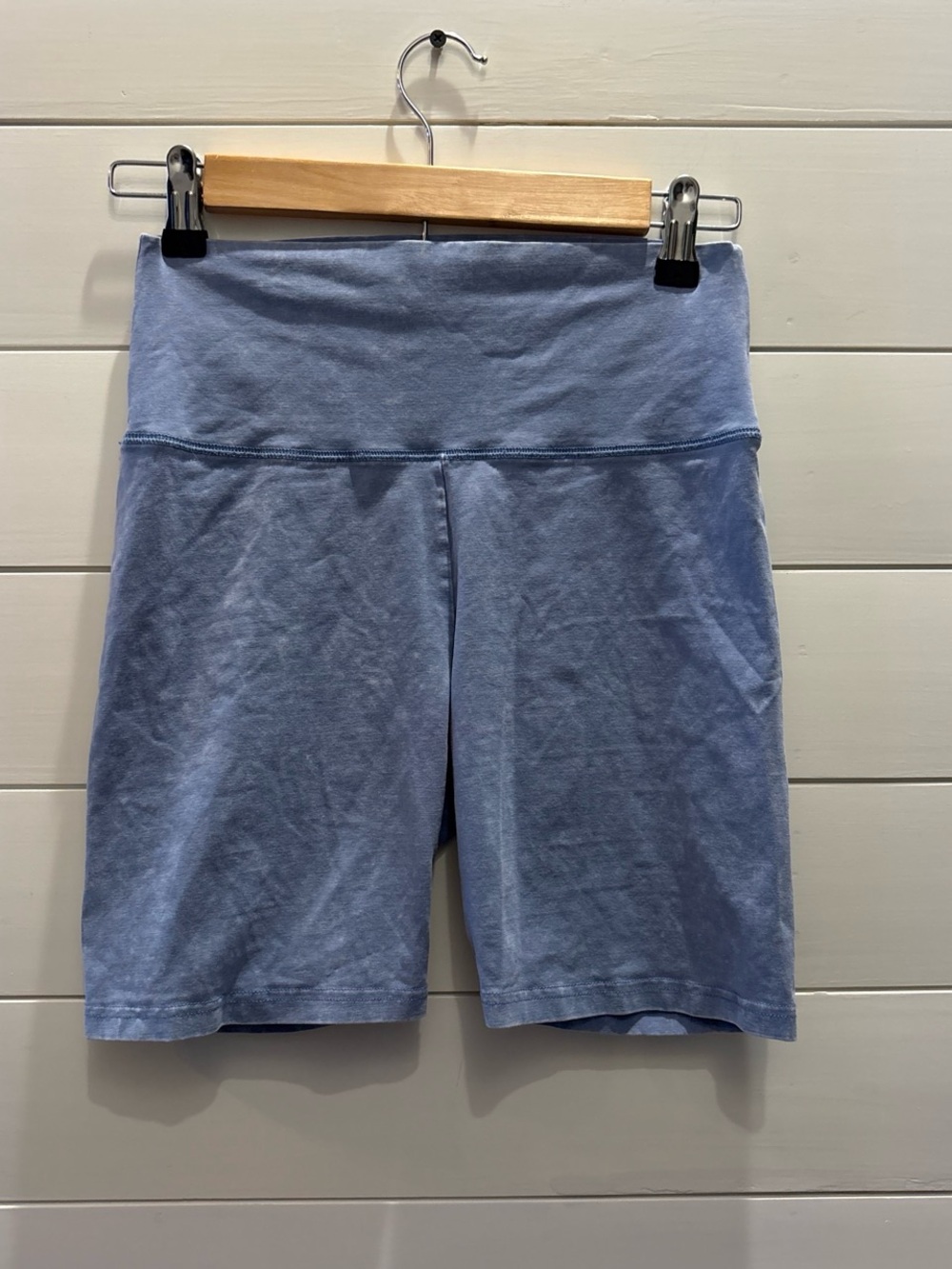 aerie Blue High-Rise “Chill Play Move” Bike Shorts Athletic Activewear
